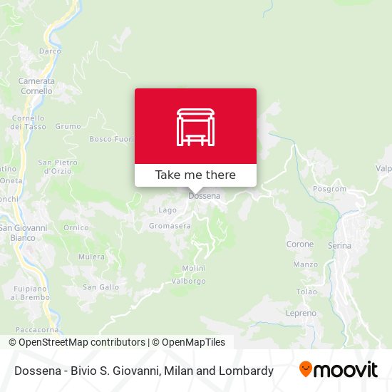 Dossena - Bivio S. Giovanni map