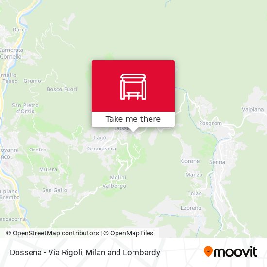 Dossena - Via Rigoli map