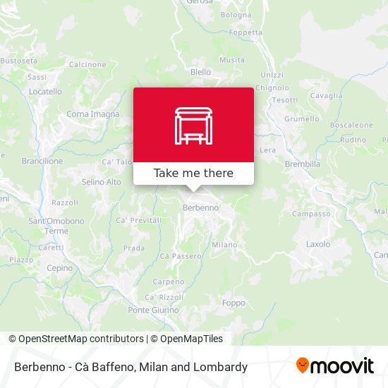 Berbenno - Cà Baffeno map