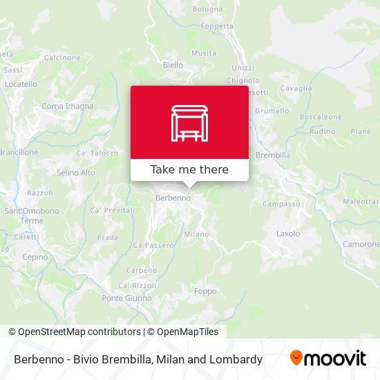 Berbenno - Bivio Brembilla map