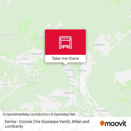 Serina - Corone (Via Giuseppe Verdi) map