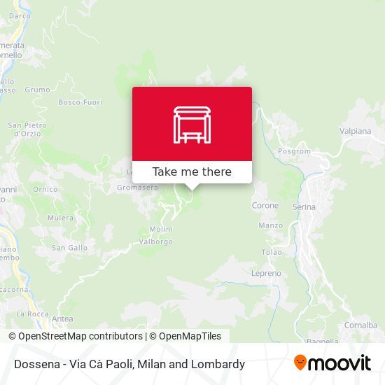 Dossena - Via Cà Paoli map