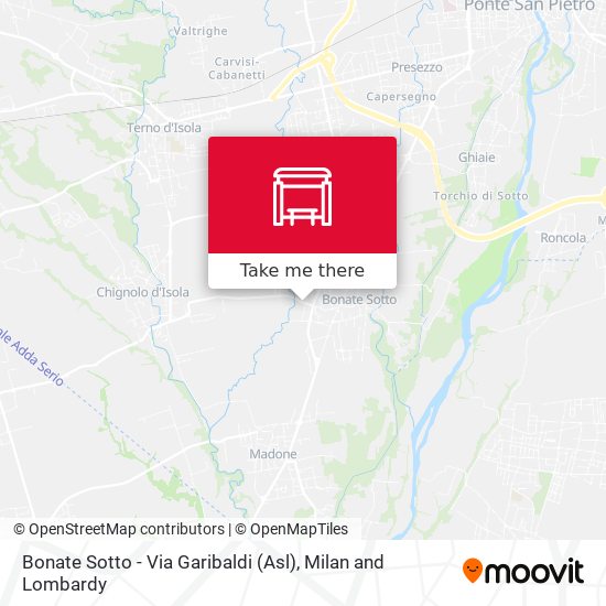 Bonate Sotto - Via Garibaldi (Asl) map