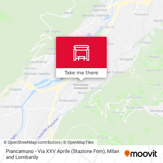 Piancamuno - Via XXV Aprile (Stazione Fnm) map