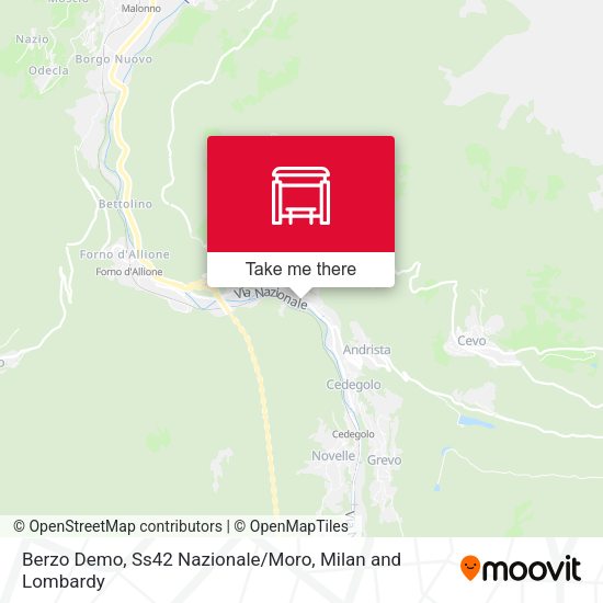 Berzo Demo, Ss42 Nazionale / Moro map