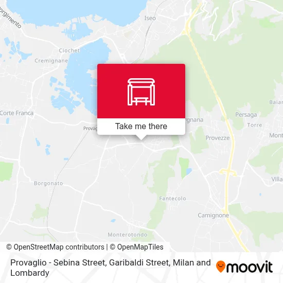 Provaglio - Sebina Street, Garibaldi Street map