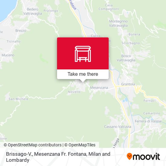 Brissago-V., Mesenzana Fr. Fontana map
