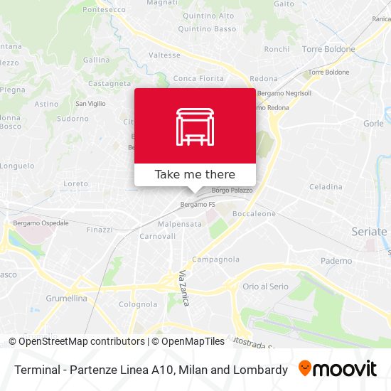 Terminal - Partenze Linea A10 map