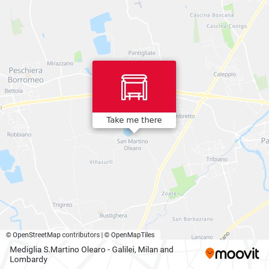 Mediglia S.Martino Olearo - Galilei map