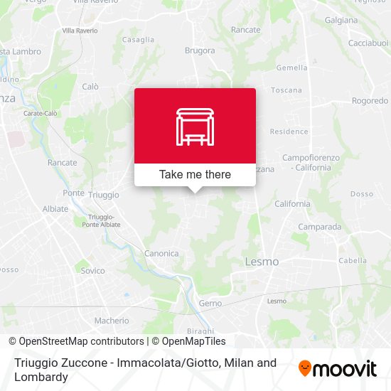 Triuggio Zuccone - Immacolata / Giotto map