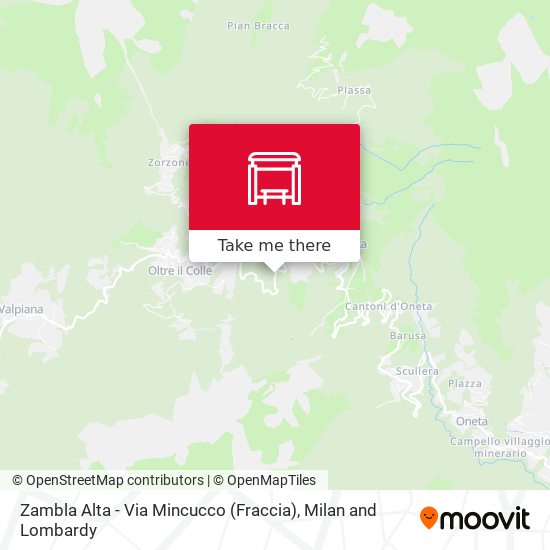 Zambla Alta - Via Mincucco (Fraccia) map