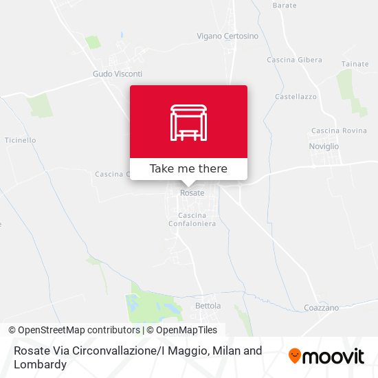 Rosate Via Circonvallazione / I Maggio map