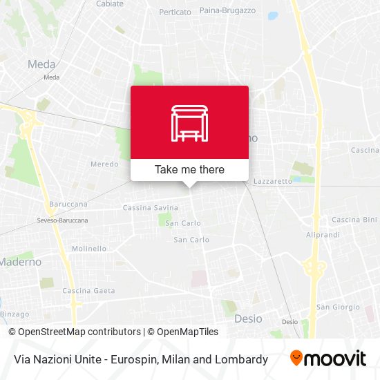 Via Nazioni Unite - Eurospin map