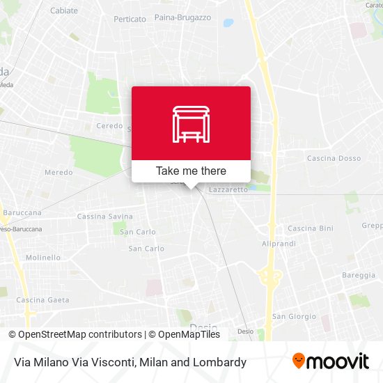 Via Milano Via Visconti map