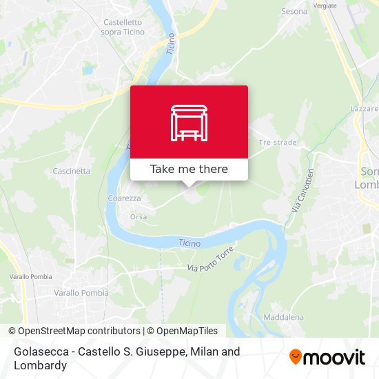 Golasecca - Castello S. Giuseppe map