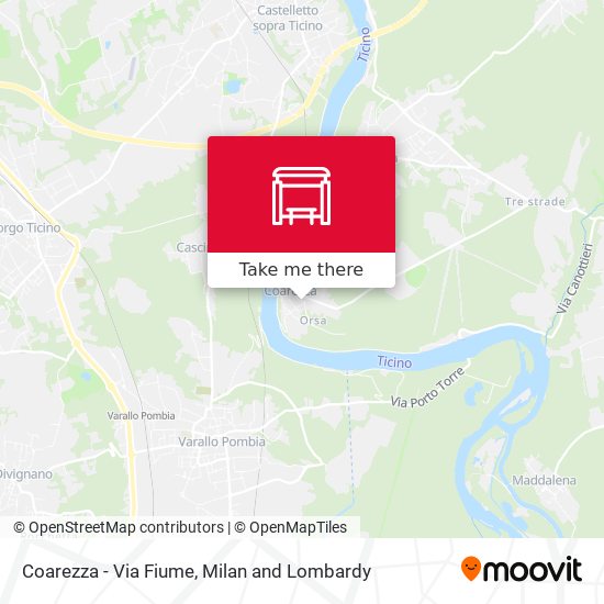 Coarezza - Via Fiume map