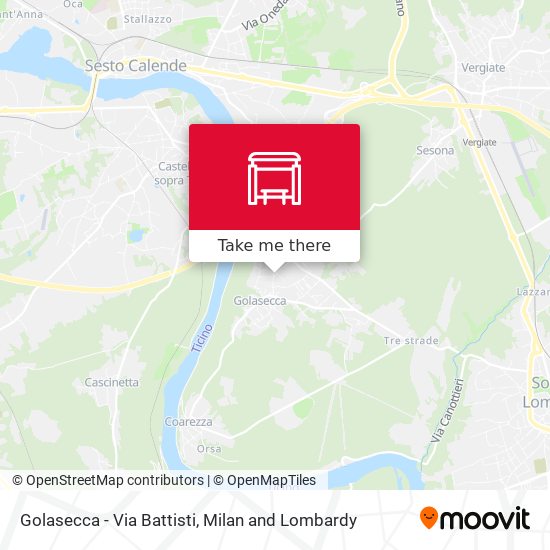 Golasecca - Via Battisti map