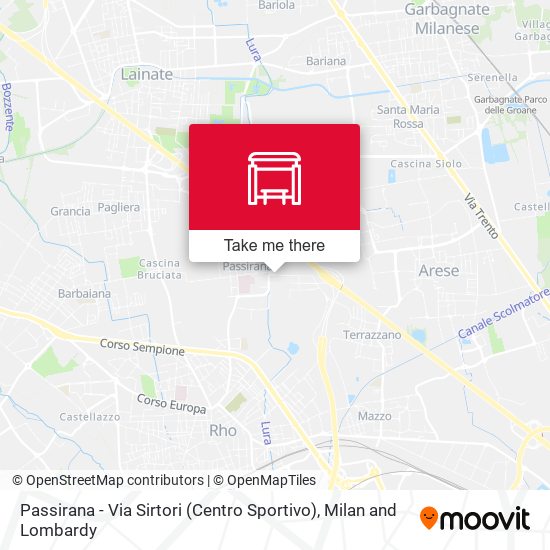Passirana - Via Sirtori (Centro Sportivo) map