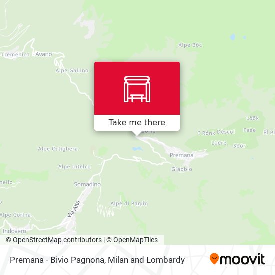 Premana - Bivio Pagnona map