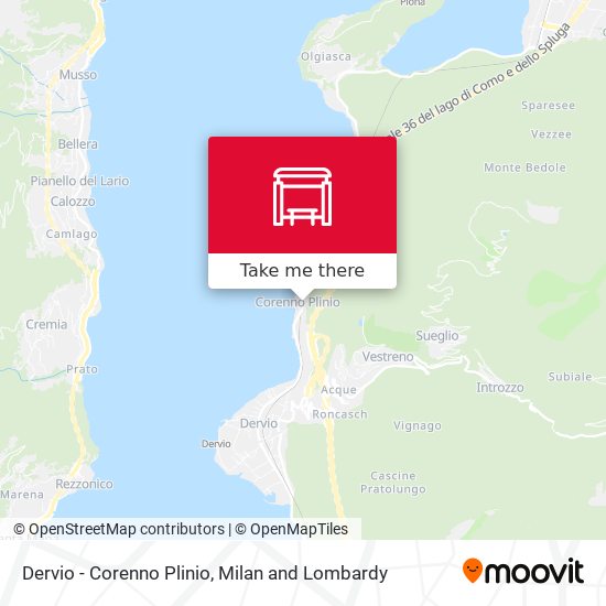 Dervio - Corenno Plinio map