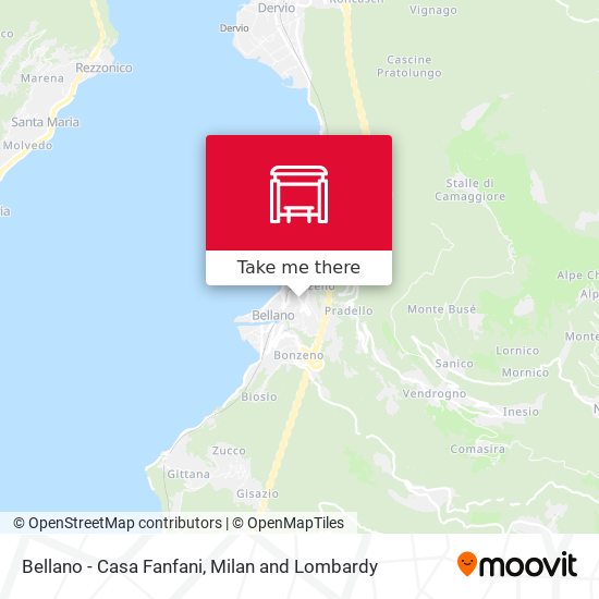 Bellano - Casa Fanfani map