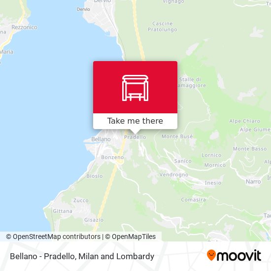 Bellano - Pradello map