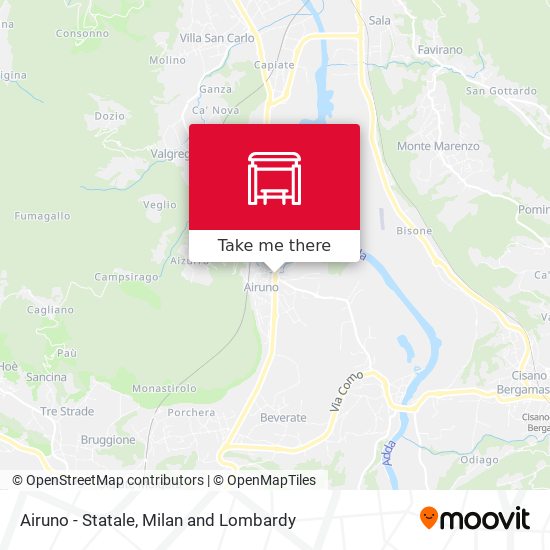 Airuno - Statale map