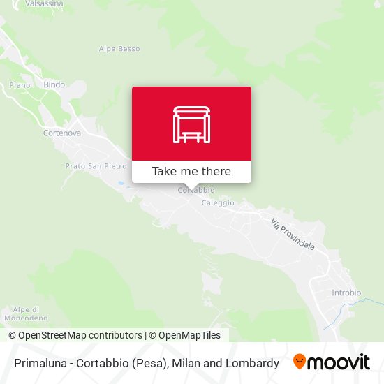 Primaluna - Cortabbio (Pesa) map