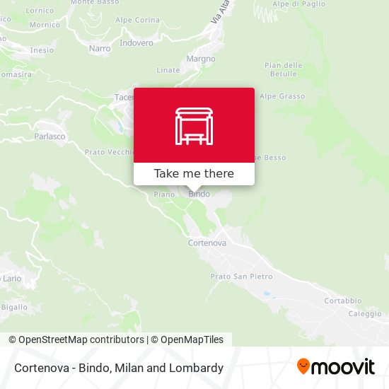 Cortenova - Bindo map