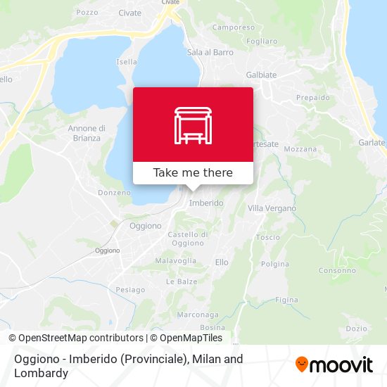 Oggiono - Imberido (Provinciale) map