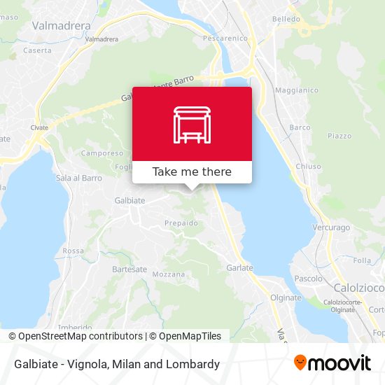 Galbiate - Vignola map