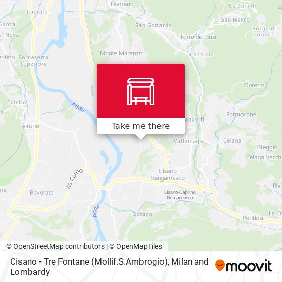 Cisano - Tre Fontane (Mollif.S.Ambrogio) map