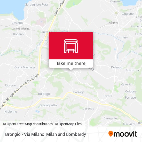 Brongio - Via Milano map