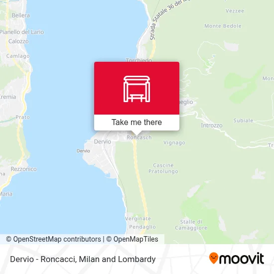 Dervio - Roncacci map