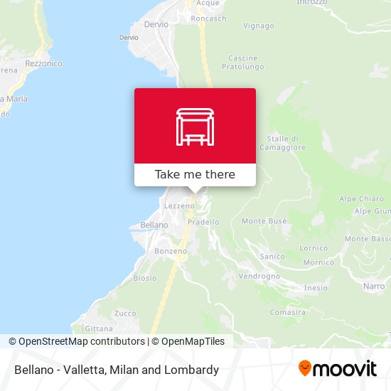 Bellano - Valletta map