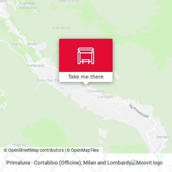 Primaluna - Cortabbio (Officine) map
