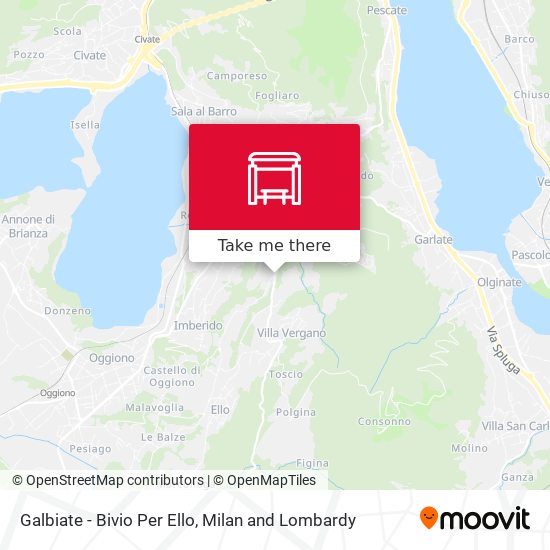 Galbiate - Bivio Per Ello map