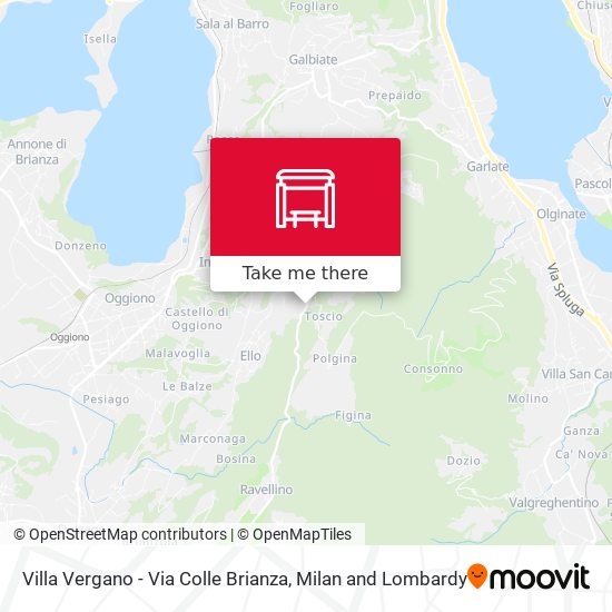 Villa Vergano - Via Colle Brianza map