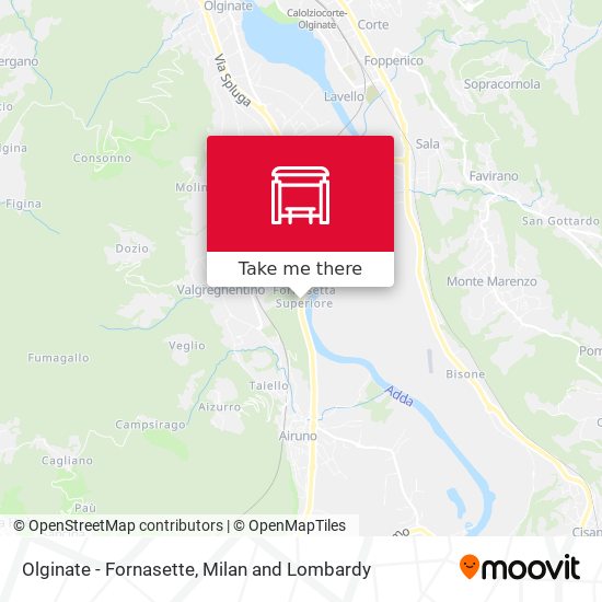 Olginate - Fornasette map