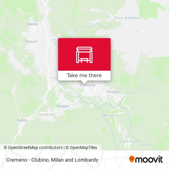 Cremeno - Clubino map