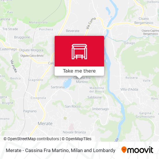 Merate - Cassina Fra Martino map