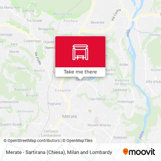Merate - Sartirana (Chiesa) map