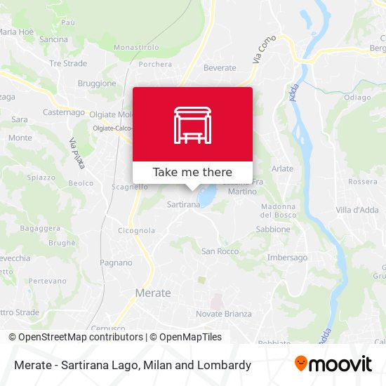 Merate - Sartirana Lago map