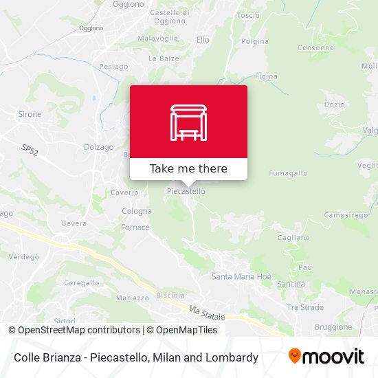 Colle Brianza - Piecastello map