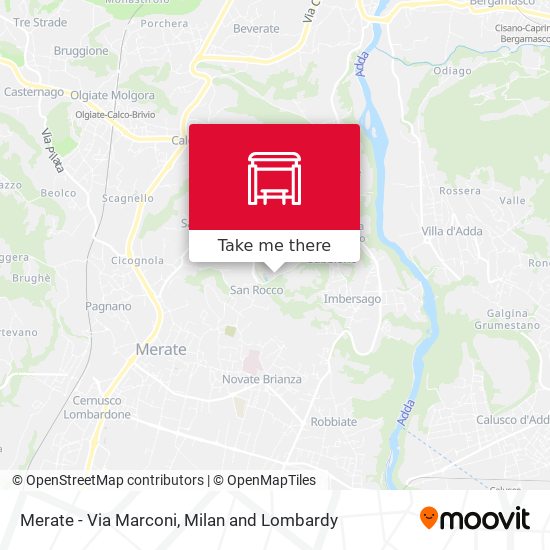 Merate - Via Marconi map