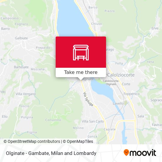 Olginate - Gambate map