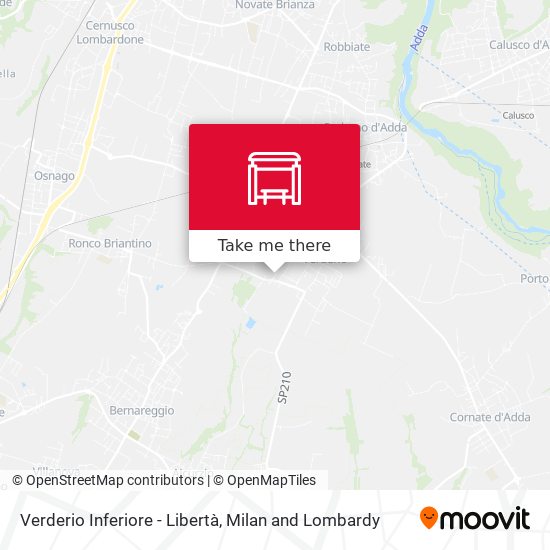 Verderio Inferiore - Libertà map