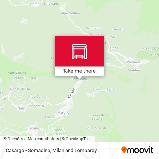 Casargo - Somadino map
