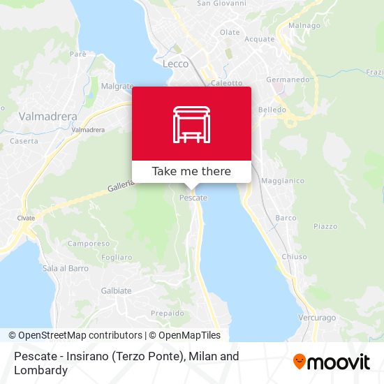 Pescate - Insirano (Terzo Ponte) map