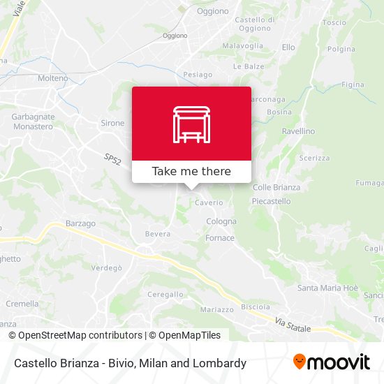 Castello Brianza - Bivio map
